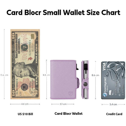 Conceal Plus Small RFID Wallet Women, Slim Compact Travel RFID Blocking Credit Card Holder Womens Wallet, Smart Pop Up RFID Minimalist Card Case, Capacity 6-10 Cards Plus Cash & ID