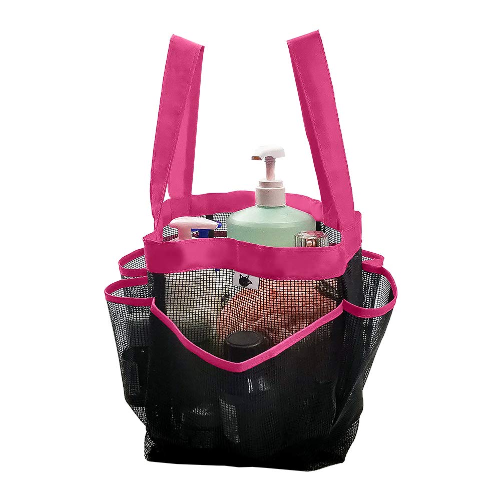 SPINFOX 2 Pack Mesh Shower Caddy, Quick Dry Shower Tote Bag Hanging Toiletry with 2 Handles for Shampoo, Conditioner, Soap and Other Bathroom Accessories