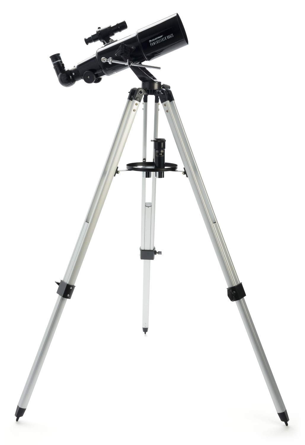 Celestron - PowerSeeker 80AZS Telescope - Manual Alt-Azimuth Telescope for Beginners - Compact and Portable - Bonus Astronomy Software Package - 80mm Aperture