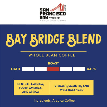San Francisco Bay Whole Bean Coffee – Bay Bridge Blend (2lb Bag), Medium Roast