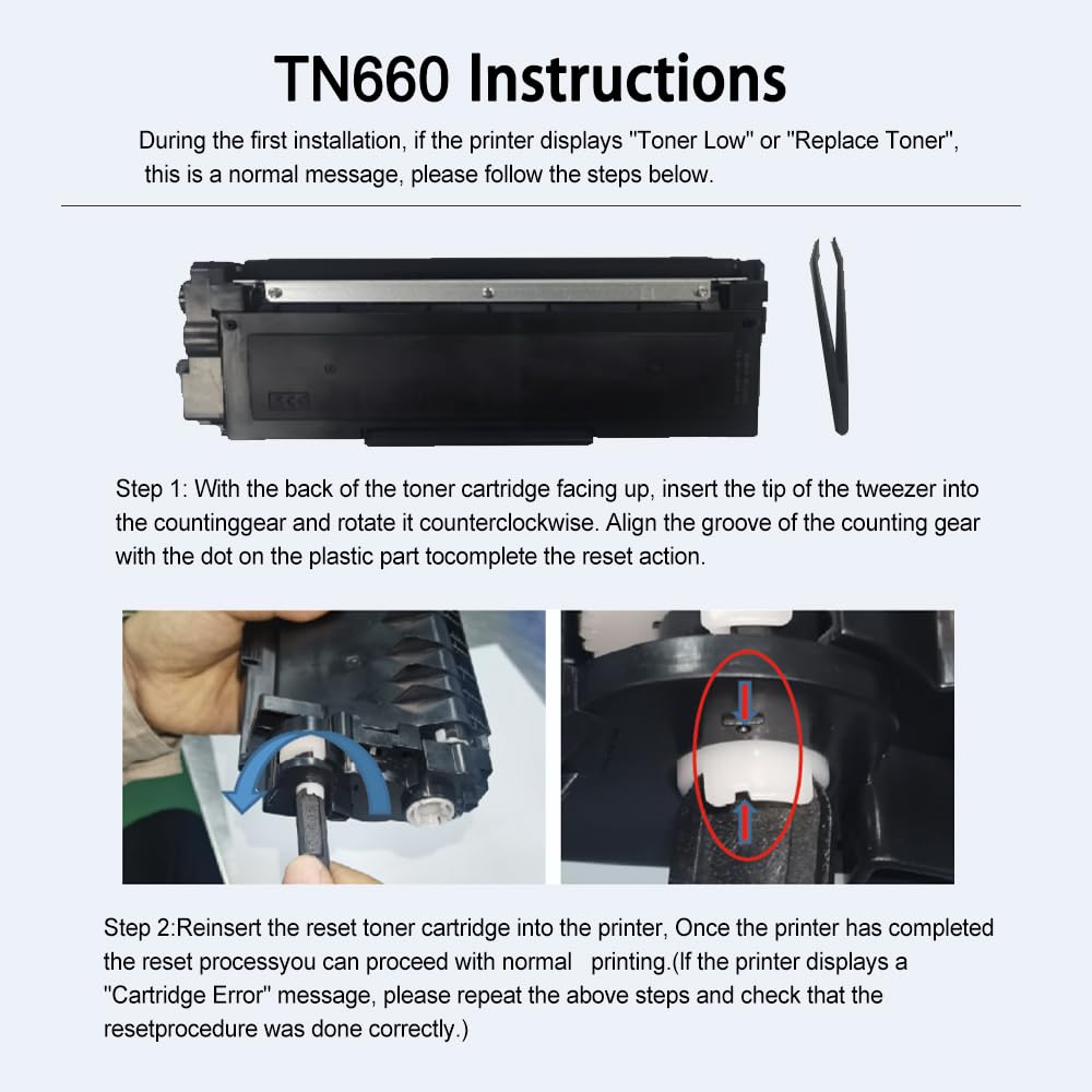 TN660 Toner Cartridge Replacement Compatible for Brother TN 660 TN-660 TN630 High Yield to use with HL-L2380DW HL-L2320D HL-L2340DW DCP-L2540DW MFC-L2700DW MFC-L2720DW Printer (Black, 4 Pack)