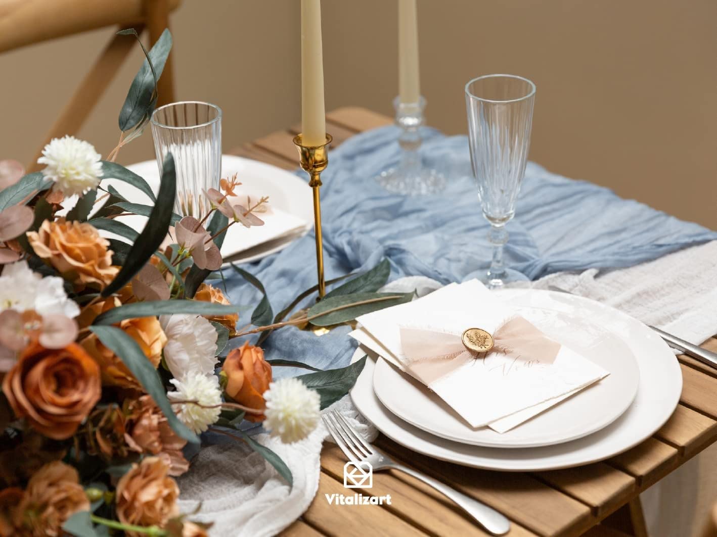 Vitalizart Nude Handmade Chiffon Silk Ribbon Fringe 3 Rolls 1.5" x 21 Yd Brown Frayed Edges Ribbons for Wedding Invitations Bridal Bouquets Gifts Wrapping Crafts Holiday Decor