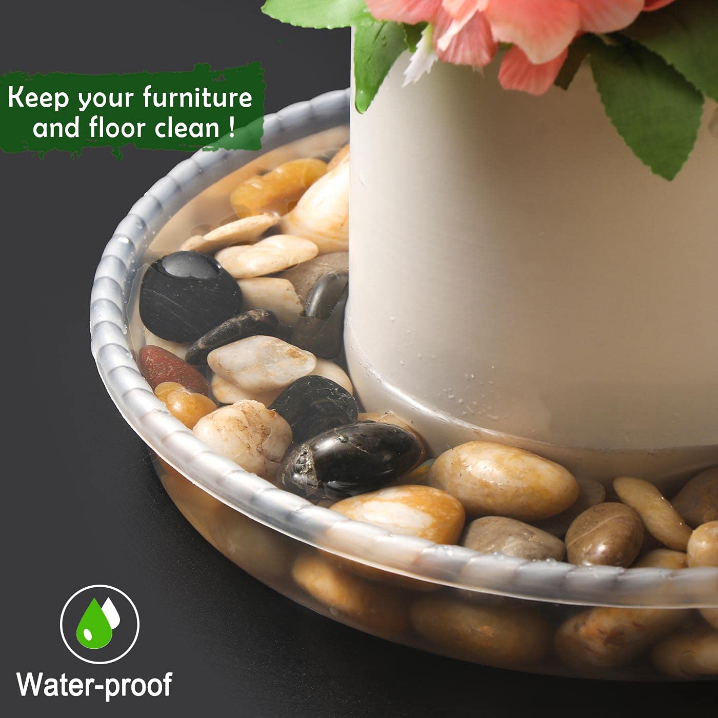 SupKing 9 Pack Plant Saucers (6inch /8inch /10inch), Heavy Sturdy Plant Trays Pot Tray for Indoor Clear Plastic Flower Pot Saucers Thicker Plant Water Drip Trays for pots- Clear