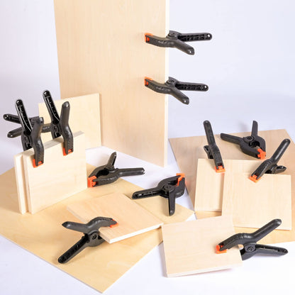 20 Packs Spring Clamps, 3.5 inch Spring Clamps Heavy Duty for Crafts and Professional Plastic Spring Clamps for Woodworking, Small Spring Clips Clamps for Backdrop Stand Photography Clamp Toresano