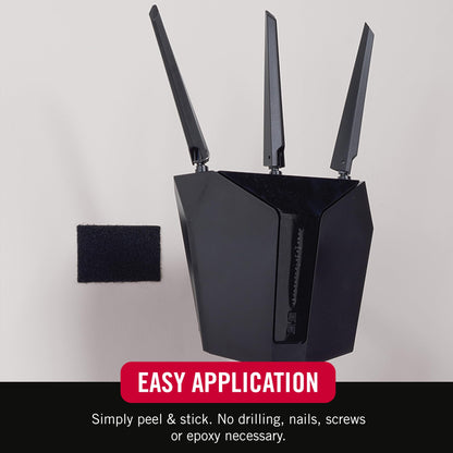 VELCRO Brand Heavy Duty Fasteners | 4x2 Inch Strips with Adhesive 8 Sets | Holds 10 lbs | Black Industrial Strength Stick On Tape | Indoor or Outdoor Use (VEL-30703-USA), 8 Count (Pack of 1)