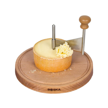 BOSKA Cheese Curler Amigo - The Original with 10-year Warranty - Cheese Wheel for i.a. Tete de Moine, Girolle & Chocolate - Cheese Shaver made of Stainless Steel
