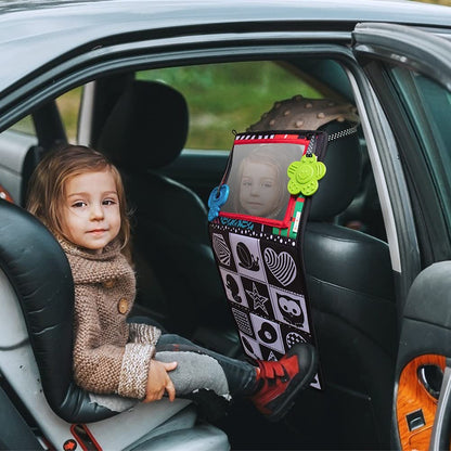 teytoy Tummy Time Mirror Infant Newborn Toys 0-3 Months Brain Developmental Baby Mirror Tummy Time Black and White High Contrast Baby Toys 4 6 9 12 Month Boys Girls Crawling Sensory Toy