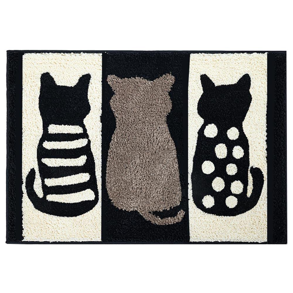 ZebraSmile Bathroom Rugs - Cat Bathroom Rug Non Slip Washable Soft Bath Mat Shower Room Bathmat Funny Doormat Cat Bath Rug19.5 X 31.5 in