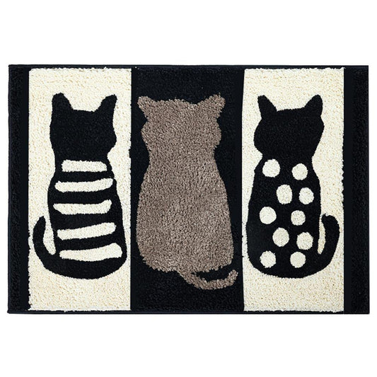ZebraSmile Bathroom Rugs - Cat Bathroom Rug Non Slip Washable Soft Bath Mat Shower Room Bathmat Funny Doormat Cat Bath Rug19.5 X 31.5 in