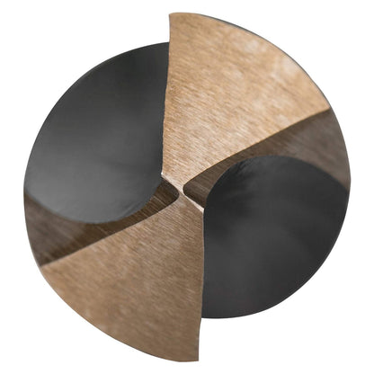 COMOWARE Reduced Shank Drill Bit Set, 8 Sizes from 9/16" to 1", HSS M2, Black & Gold Drill Bit with 3-Flat 1/2" Shank, 135° Split Point, Drills Bits for Metal/Plastic/Wood, with Storage case