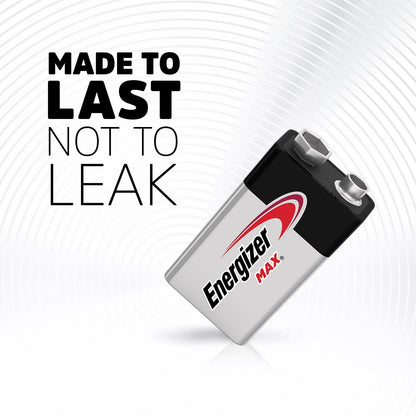 Energizer MAX 9V Batteries (8 Pack), 9 Volt Alkaline Batteries