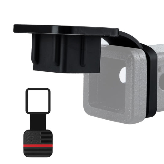 SINGARO 2 Inch Universal Flag Tow Hitch Covers, Trailer Hitch Cover Tube Plug Insert, Car Exterior Accessories, Receiver Tube Hitch Plug（American Flag-Red）