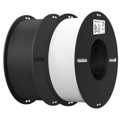Creality 2kg Black & White PLA 1.75mm Filament Bundle for 3D Printing with No-Tangling Strong Bonding and Overhang Performance, Accuracy +/- 0.02mm