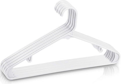 Utopia Home Plastic Hangers 20 Pack - Clothes Hanger with Hooks - Durable & Space Saving (White)