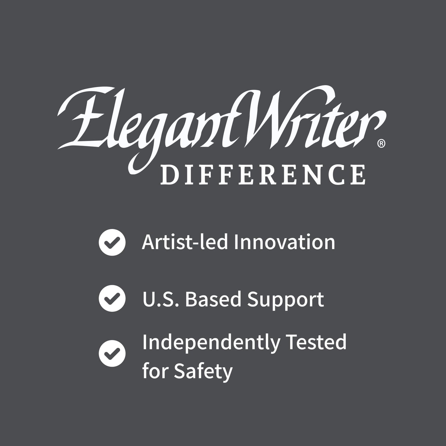 Speedball Elegant Writer Acid-Free Non-Toxic Water Based Calligraphy Marker, Chisel Tip, Assorted Size, Black, Set of 4