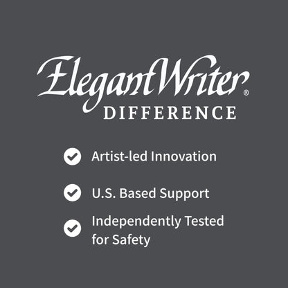 Speedball Elegant Writer Acid-Free Non-Toxic Water Based Calligraphy Marker, Chisel Tip, Assorted Size, Black, Set of 4