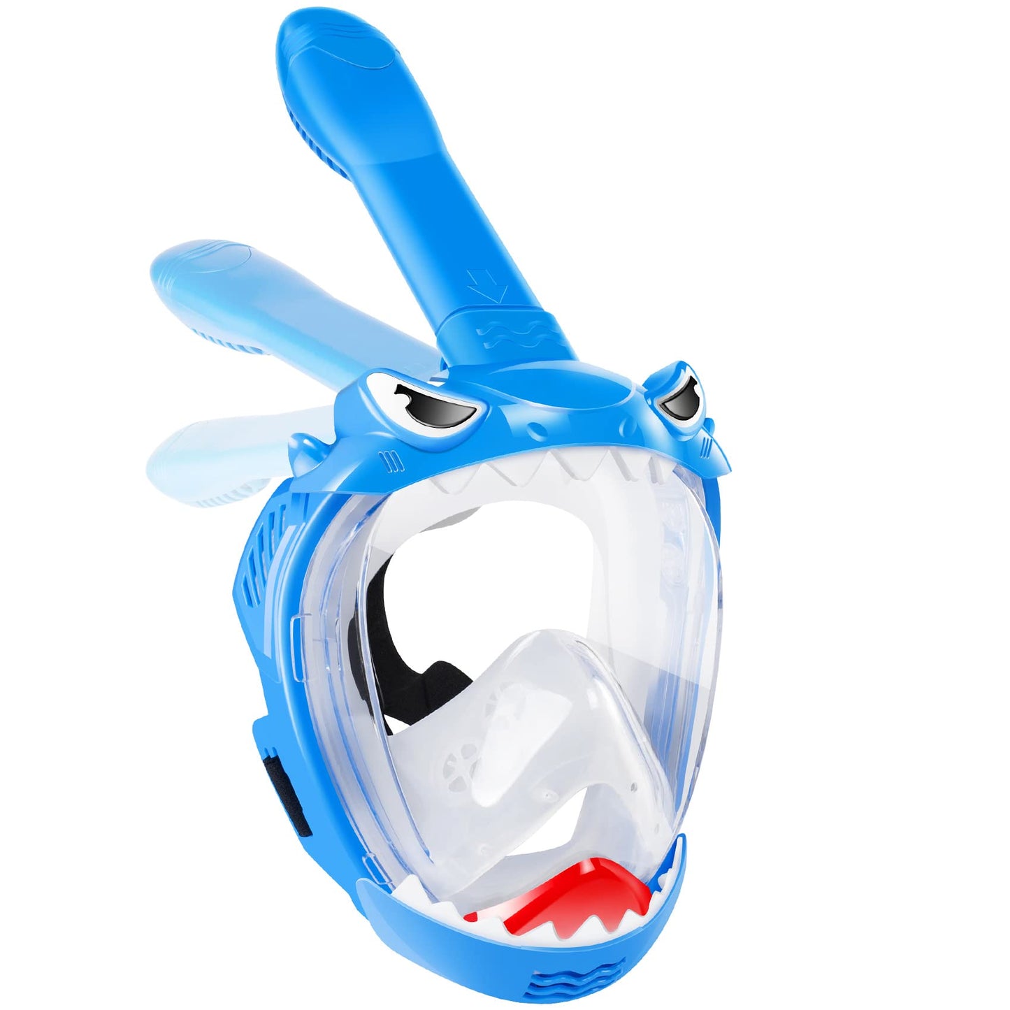 Zipoute Snorkel Full Face Snorkel Mask for Kids & Adults, 180 Panoramic View, Safe Anti-Leak & Anti-Fog, Foldable Dry Top Snorkeling Gear