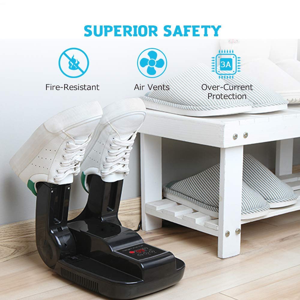 DR.PREPARE Boot Dryer Shoe Dryer Ozone, Glove Dryer & Boot Warmer with Heat Blower, Adjustable Rack and Timer, Folding Design & Quick Drying for Shoes, Gloves, Hats, Socks, Ski Boots (Ozone)