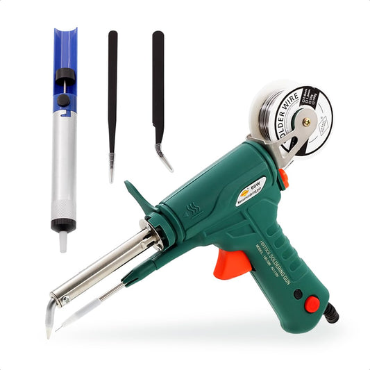 Soldering Iron Kit, 60W Industrial Welding Machine Kit, Externally Heated Soldering Gun 480°C with 5-Piece Multi-Function Tools for Electronics, Metal & DIY Projects