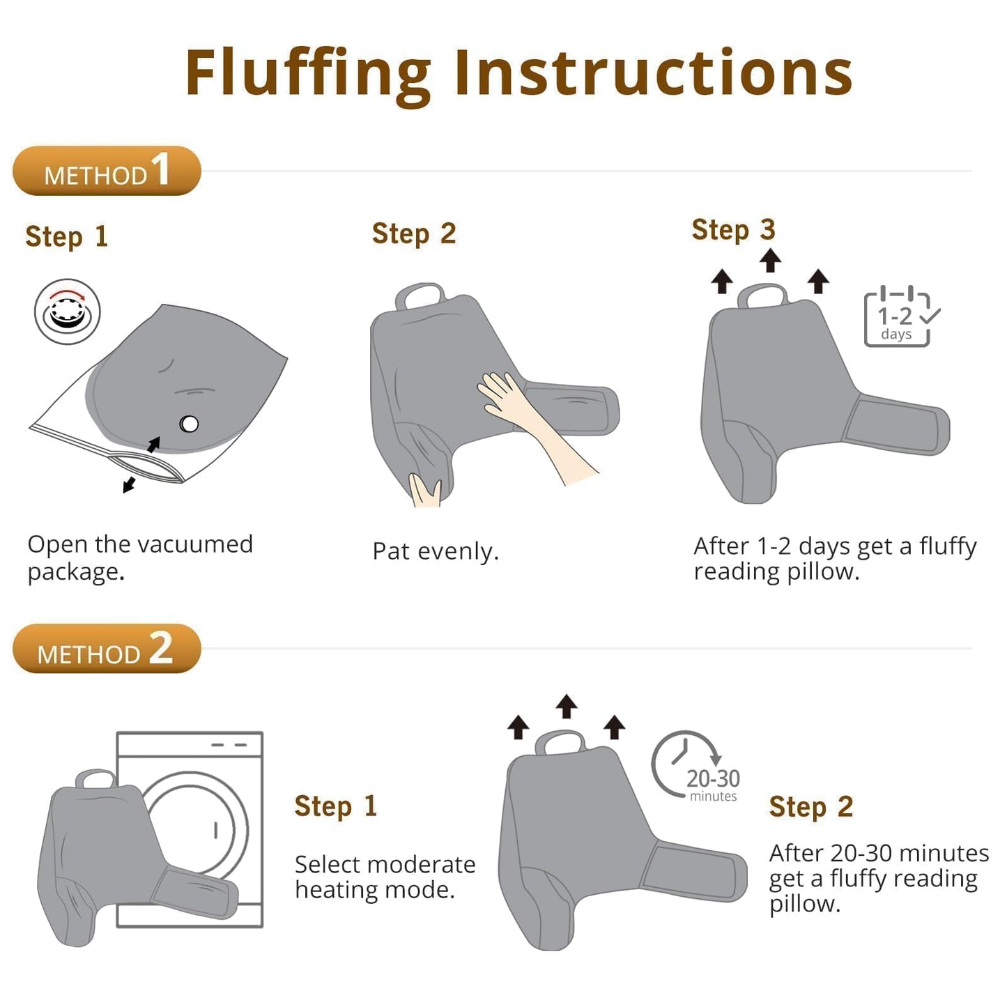 Sasttie Reading Pillows for Sitting in Bed Adult, Velvet Back Pillow Bed Sitting Up, Back-Rest Support Cushion for Sit Up on Couch, Sofa, and Floor, Dorm Essentials, Oeko-Tex Certified, Dark Grey