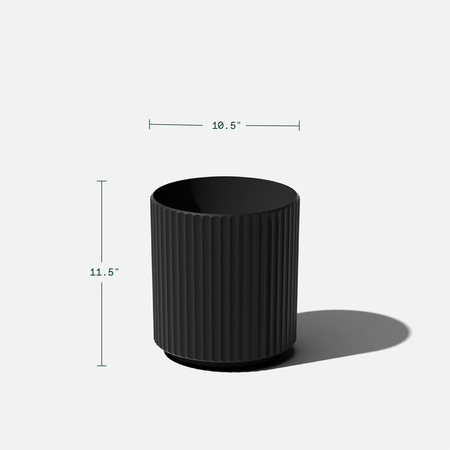 Veradek Demi Series Round Planter for Porch, Patio, Backyard | Durable Plastic-Stone Composite Material | Modern Décor for Tall Plants, Flowers