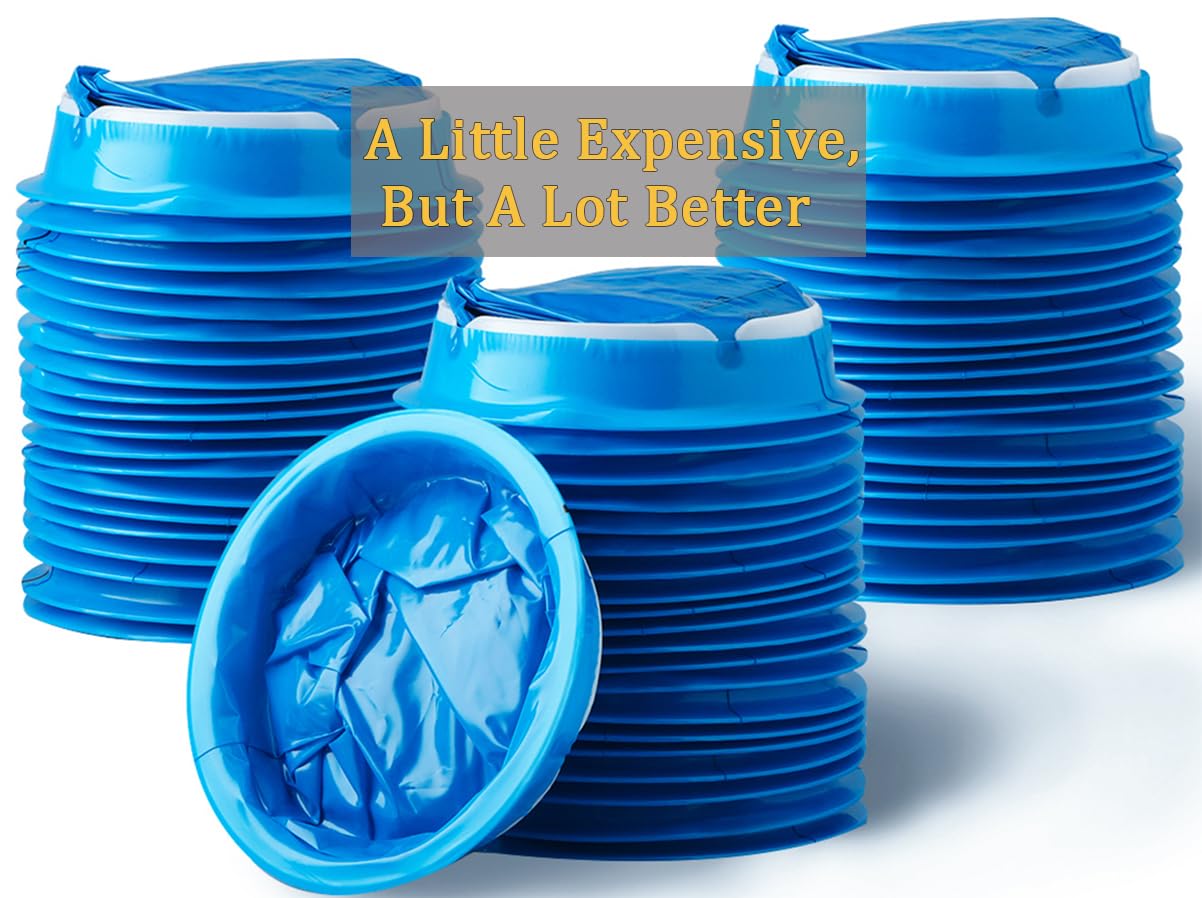 Valchoose 60 Pack Barf Bags Disposable, Portable Puke Bags, 1000ml High Density Blue, Leak Resistant Perfect for Morning Sickness, Kids, Adults, Pregnant Women, Taxis Drivers, Car Motion Sickness