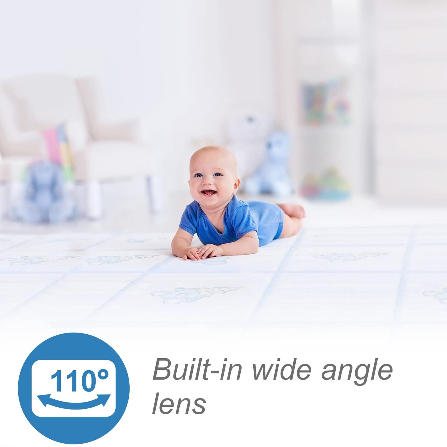 VTech RM5764-2HD 1080p Smart WiFi Remote Access 2 Camera BabyMonitor, 360° Pan & Tilt, 5" 720p HD Display, Night Vision, Soothing Sounds, 2-Way Talk, Temperature & Motion Detection, iOS & Android