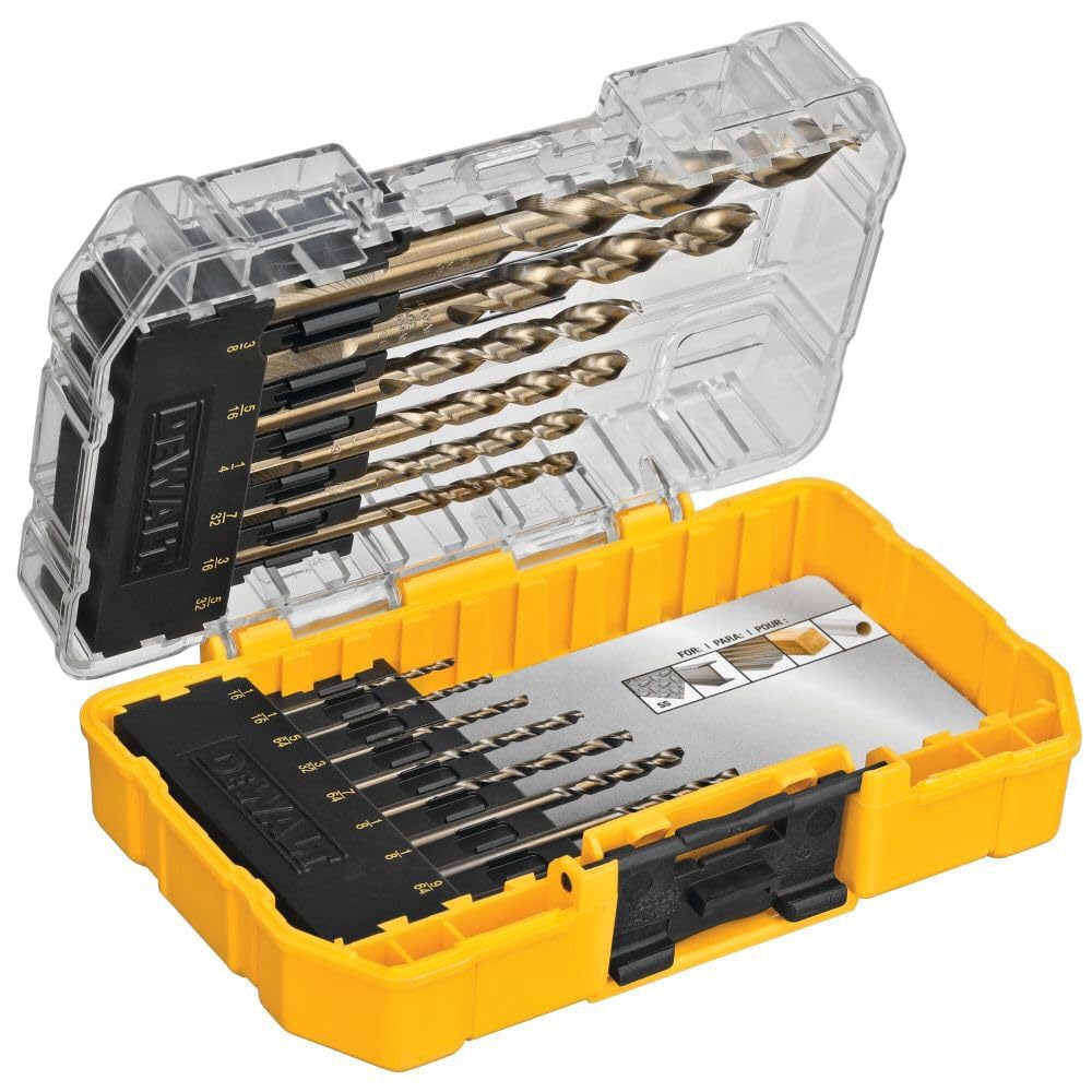 DEWALT Cobalt Alloy Steel Drill Bit Set with Pilot Point, 14-Piece (DWA1240)