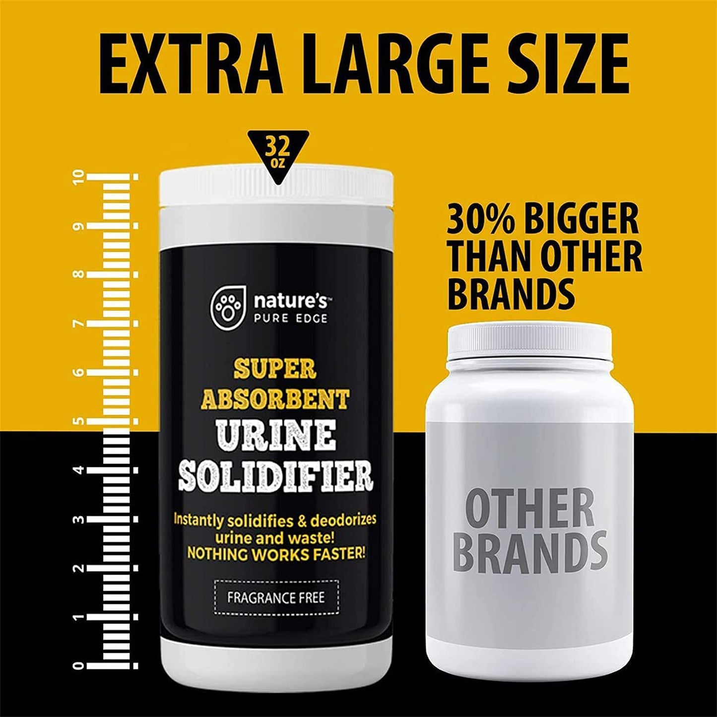 Super Absorbent Urine Solidifier & Poo Gel Odor Eliminator & Deodorizer for Portable Toilet, Camping Toilet, Porta Potty, Bedside Commode, Male Urinal & Pet Loo Solidifies Liquid in minutes (2 lbs)