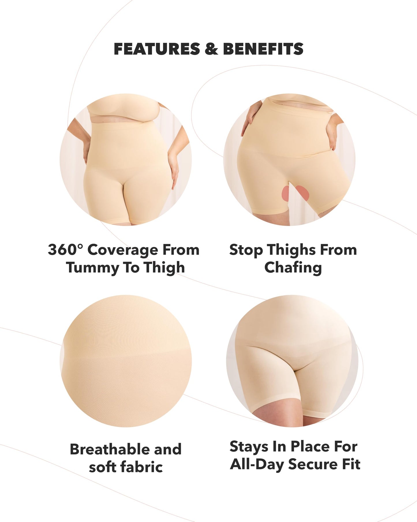 SHAPERMINT Shapewear for Women - High-Waisted Shapewear Tummy Control Shorts, Faja Body Shaper, Underwear for Women