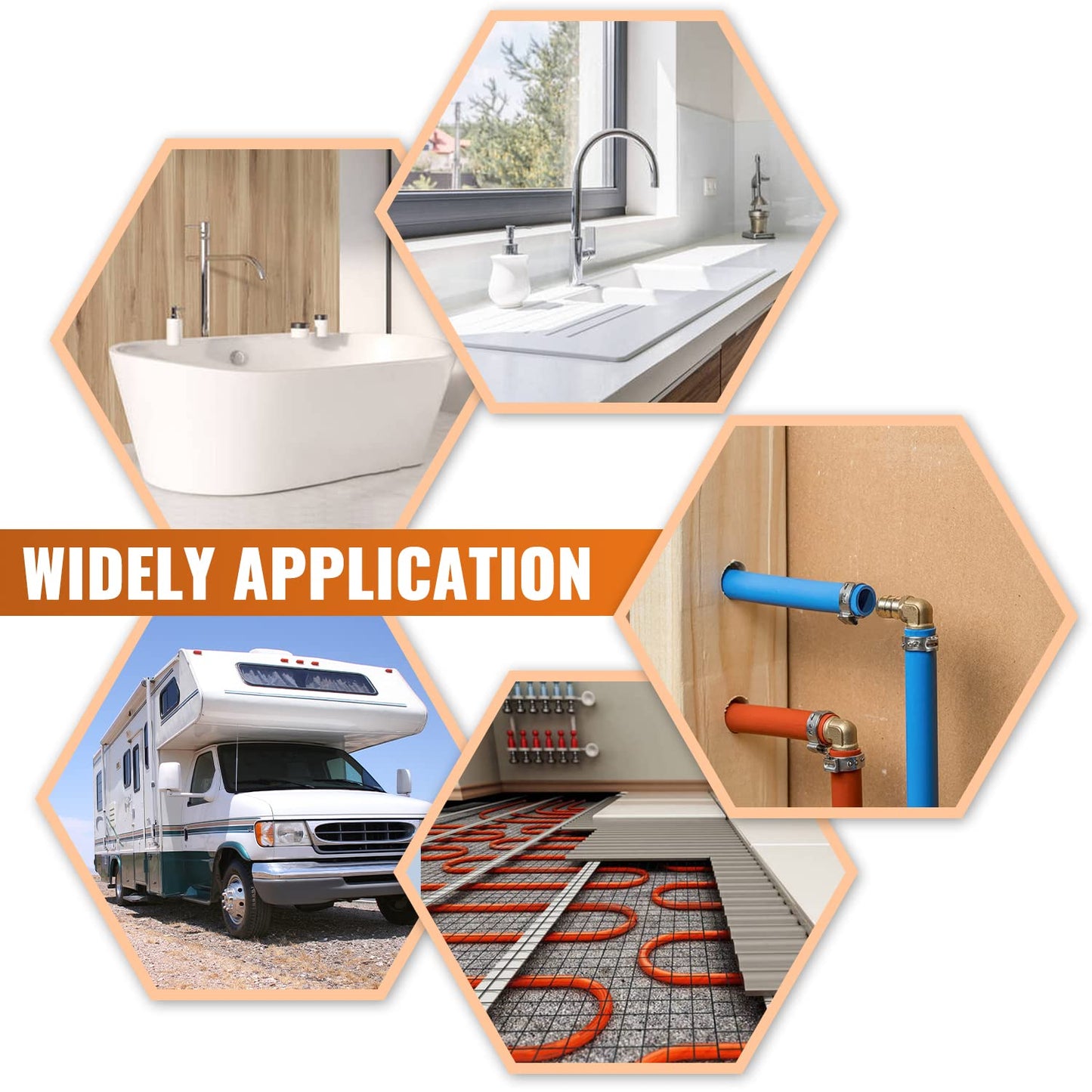 SUNGATOR Pex Fittings 1/2 Inch, 25-Pack 1/2" Pex 90 Degree Elbow, No Lead Brass, NSF, UPC Certified