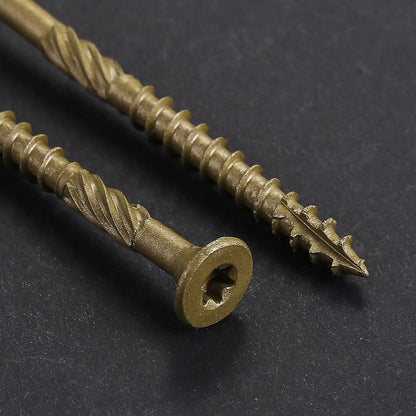 Wensilon #10 * 3" Deck Screws, (137pcs) 2 lbs.Exterior Wood Screws, Rust Resistant epoxy Coated, Bronze, T25 Star Bit