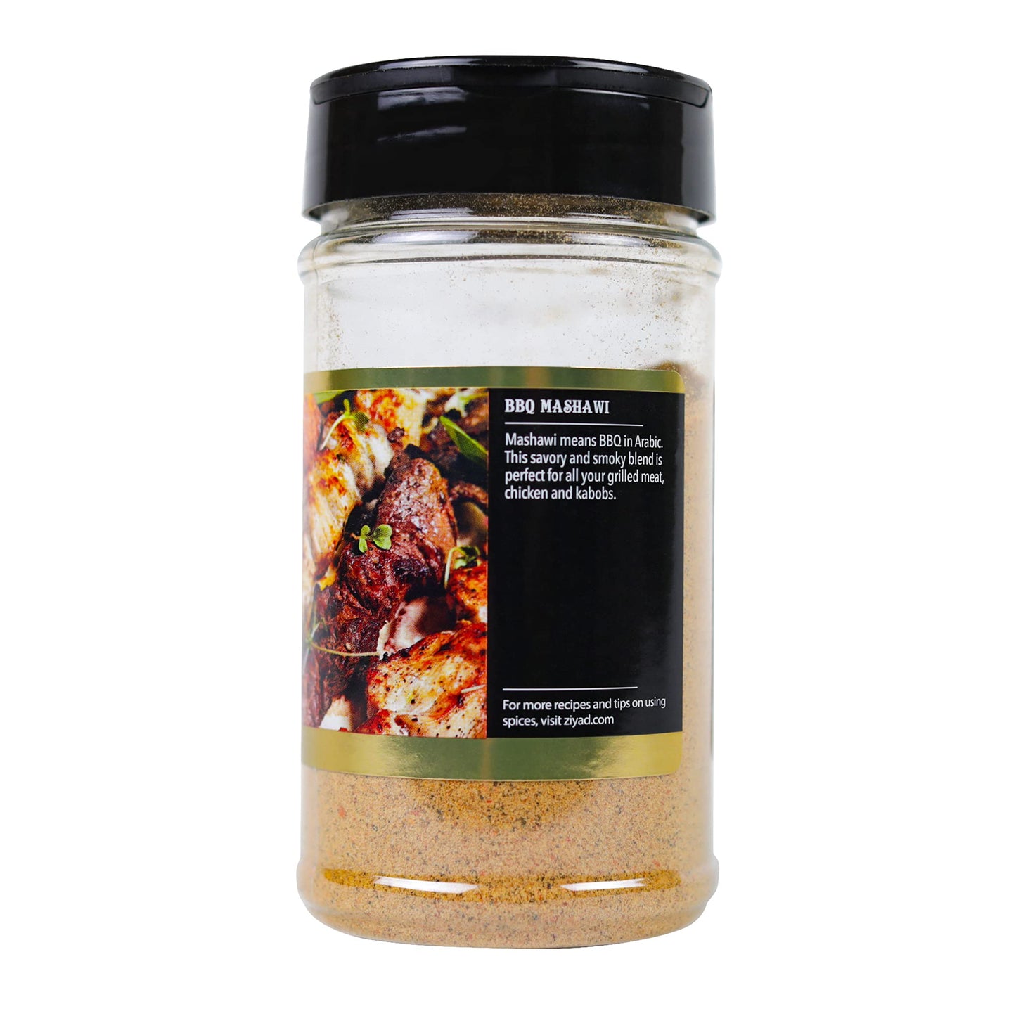 Ziyad Shaker Premium BBQ Mashawi Spice Blend, Salt-Free, Vegan, Vegetarian, No Colors, No Additives, No Preservatives, Smoky BBQ Middle Eastern Spice Mix! 5.3oz