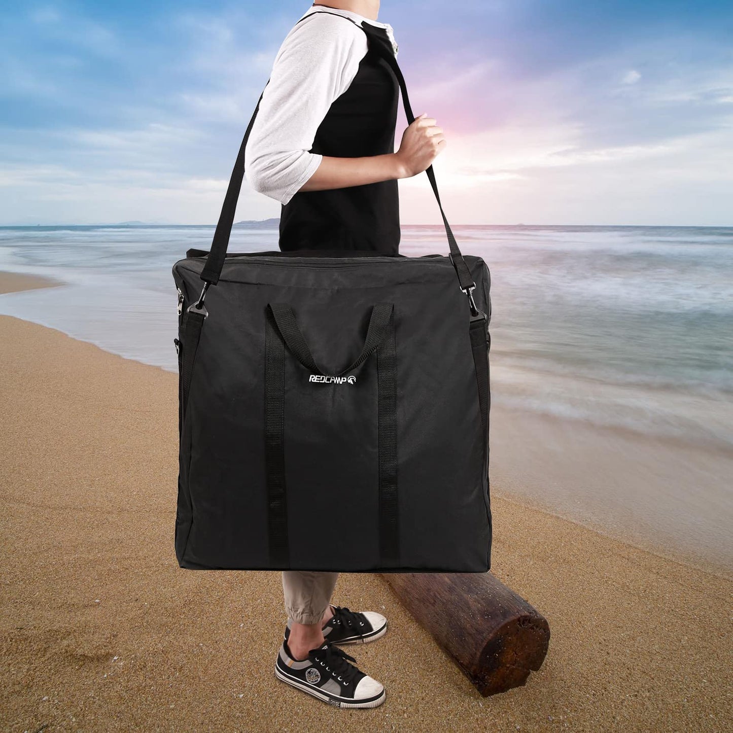 REDCAMP Small Folding Camping Table 2ft, 3 Heights Portable Outdoor Folding Table Aluminum Camp Table Adjustable Height Lightweight for Picnic Cooking Beach