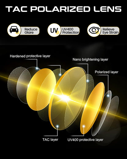 SODQW Aviator Night-Driving Glasses, Night-vision Goggles Anti Glare Polarized Yellow Lens, Fashion Safety Glasses (Gold Frame/Yellow Night-Driving Glasses)