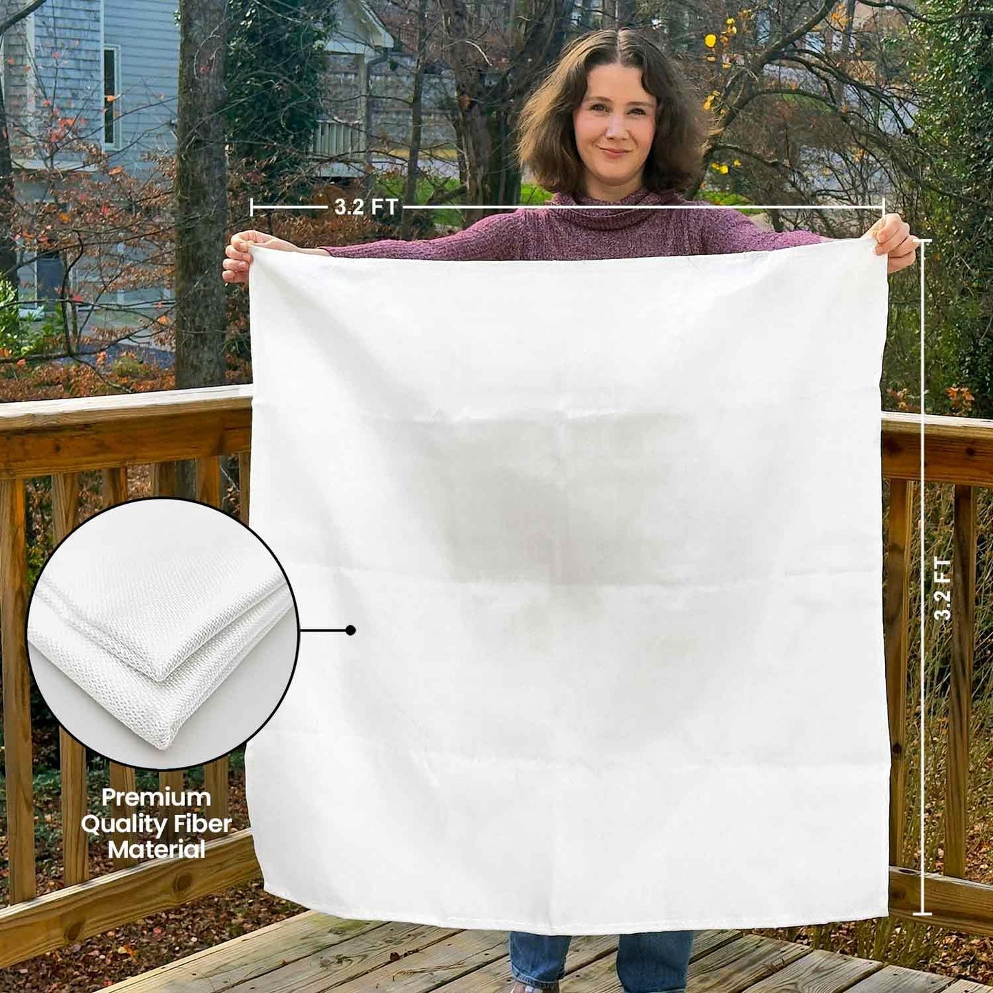 Prepared Hero Emergency Fire Suppression Blanket - 2 Pack, 40' x 40' Fiberglass Blanket for Kitchen and Home