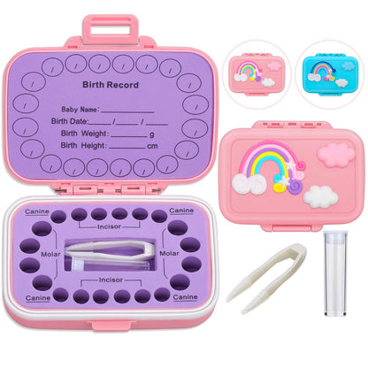 Tooth Holders for Kids Keepsake, Baby Teeth Keepsake Box, Tooth Saver, Tooth Container for Lost Teeth, Teeth Storage Holder for Tooth Fairy (Pink)