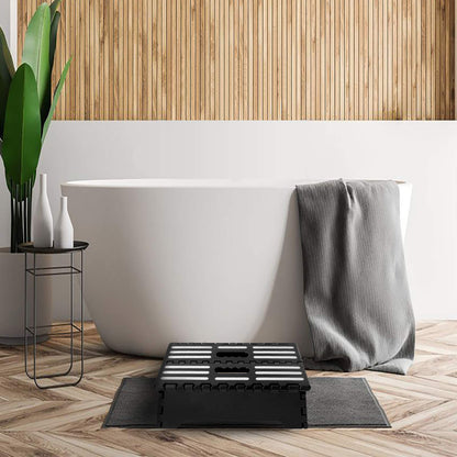 5 Inch Folding Step Stool with Non-Slip Mat. Made of Incombustible Plastic, Can Withstand Over 250 Pounds. Collapsible Step Suitable for Kitchen, Bathroom, Bedroom, Camping, Travel ect