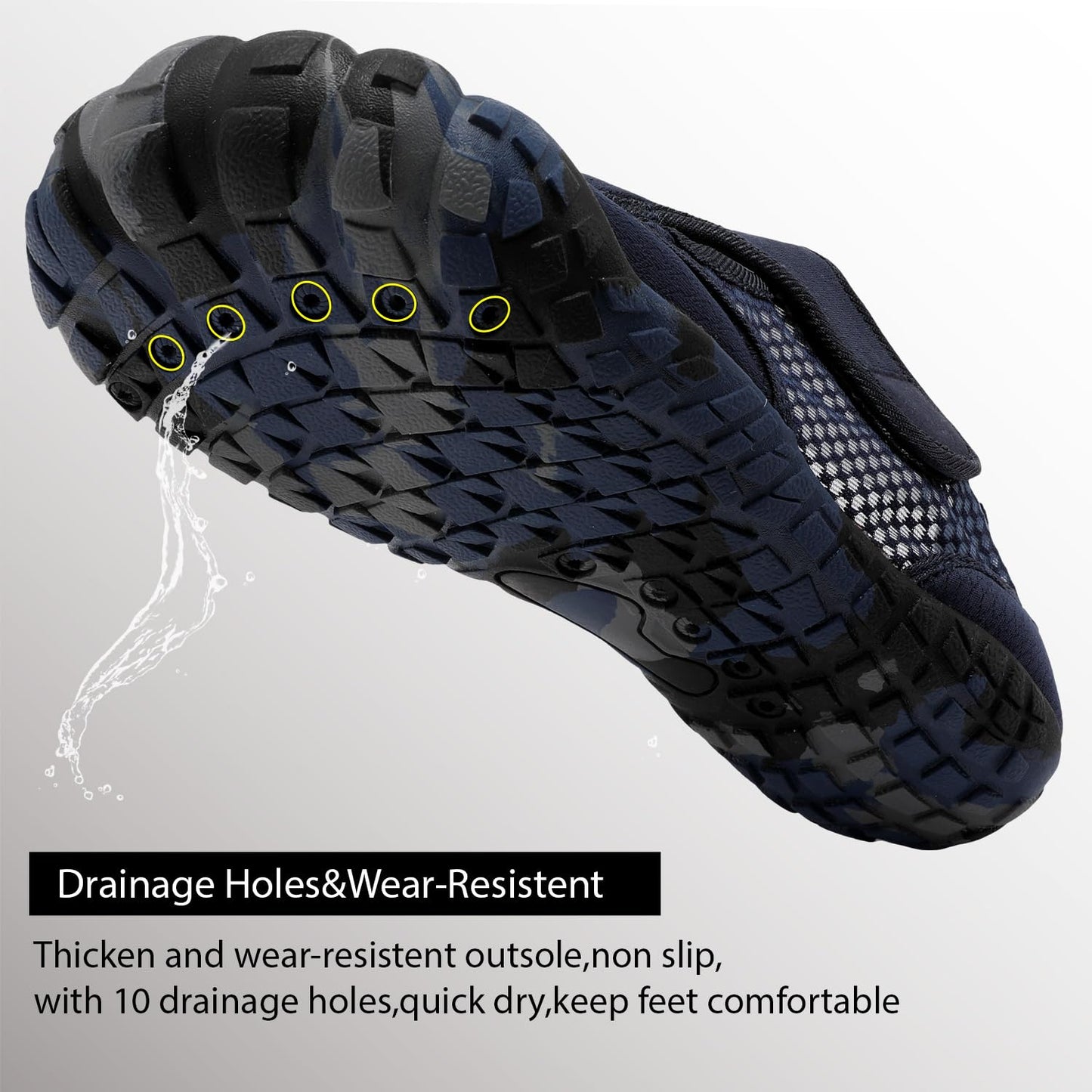 Centipede Demon Womens and Mens Water Shoes Thicken Soles Cozy Breathable Barefoot Athletic Aqua Shoes for Beach Swim Pool Diving Hiking Water Sports 8 Women/6.5 Men