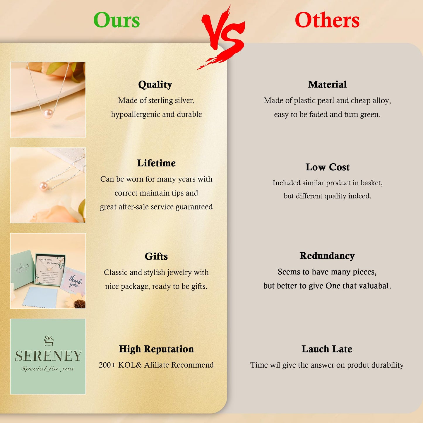 Sereney 10 Year Old Girl Birthday Gifts, Sterling Silver Pink Pearl Necklace as Gifts for 10 Year Old Girl, 10th Birthday Gifts for Girll Adjustable Length Double Digits Birthday Gril Trendy 2025