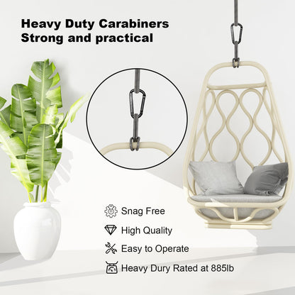 Carabiner Clip, 4 Pack, 855lbs，3" Heavy Duty Caribeaners for Hammocks, Camping Accessories, Hiking, Keychains，Outdoors and Gym etc, Small Carabiners for Dog Leash, Harness and Key Ring, Black