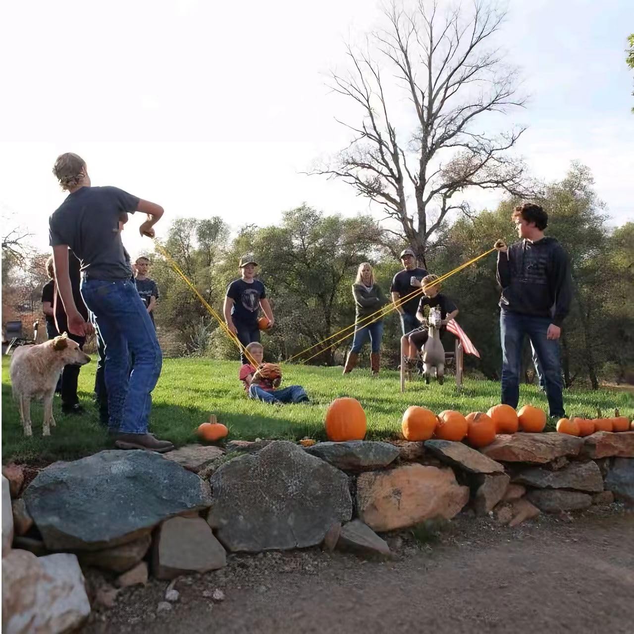 Water Balloons Launcher 500 Yard Toys 3 Person T Shirt Launcher Slingshot Water Ballons, The Heavy Duty Football Potato Launcher Giant Sling shots for Adults