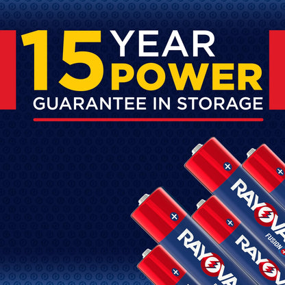 Rayovac Fusion AA Batteries (30 Pack), Double A Alkaline Batteries