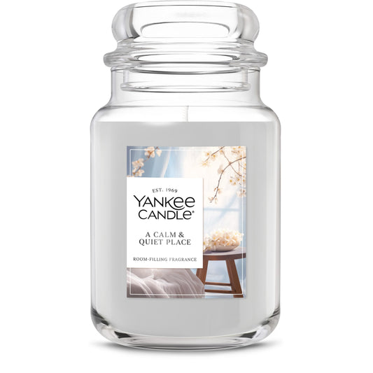 Yankee Candle, A Calm Quiet Place Fall Scented Candle, 22oz Large Jar with up to 150 Hour Burn Time