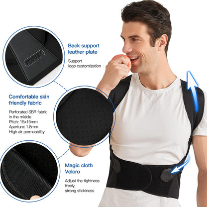 VOKOKOYA Posture Corrector for Women and Men,Adjustable Shoulder Straightener,Back Support Brace,Upper Spine scoliosis, hunchback