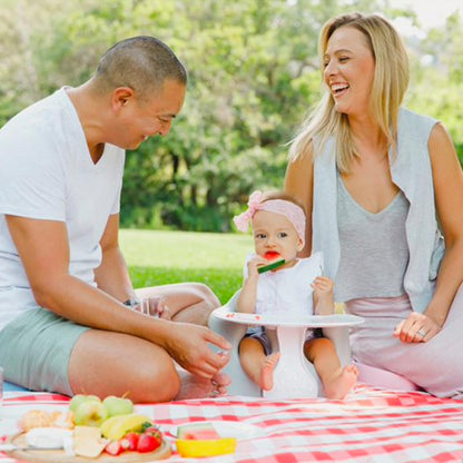 Bumbo Baby Infant Soft Foam Comfortable Support Wide Floor Seat with 3 Point Adjustable Harness for Ages 3 to 12 Months, Cool Grey