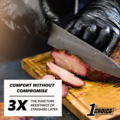 1st Choice XL Nitrile Gloves, Black Gloves Disposable Latex Free, Textured Black Gloves for Cooking - 5 mil, Box of 100