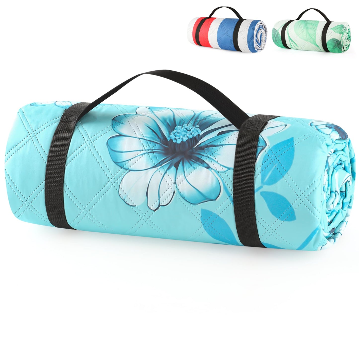 ANJ Outdoors (2025 Upgrade) Extra Large Waterproof Picnic Blankets | Foldable Sandproof Beach Blanket N Outdoor Blanket | 5-Layer Machine Washable Soft Picnic Mat for Camping, Grass, Park N Stadium