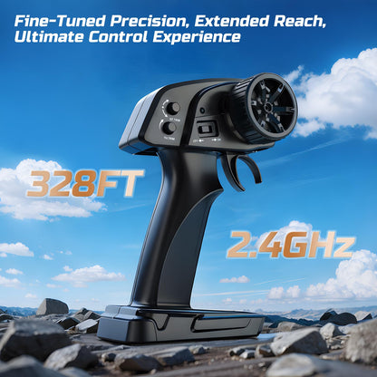 DEERC 9309E 1/16 All Terrain Fast RC Cars for Adults 40KPH,4WD Electric Off-Road Remote Control Monster Truck,2.4Ghz High Speed Car,Waterproof Monster Truck with 2 Batteries for Boys & Kids