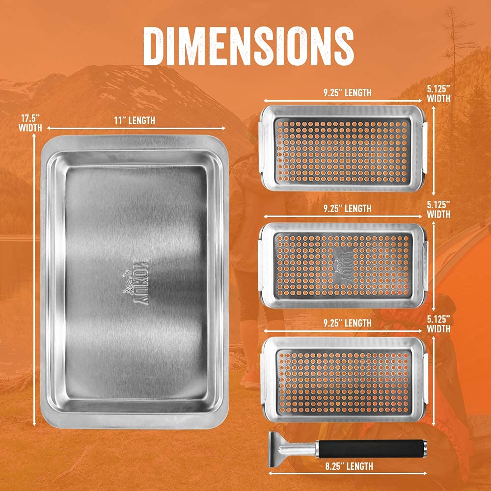 Yukon Glory™ BBQ 'N SERVE Grill Baskets (BBQ 'N SERVE SET)